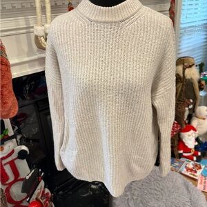 American Eagle Outfitters Cream Turtleneck Sweater